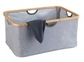 Cos de rufe pliabil, Wenko, Bahari, 50 L, 54 x 26 x 36 cm, poliester, gri