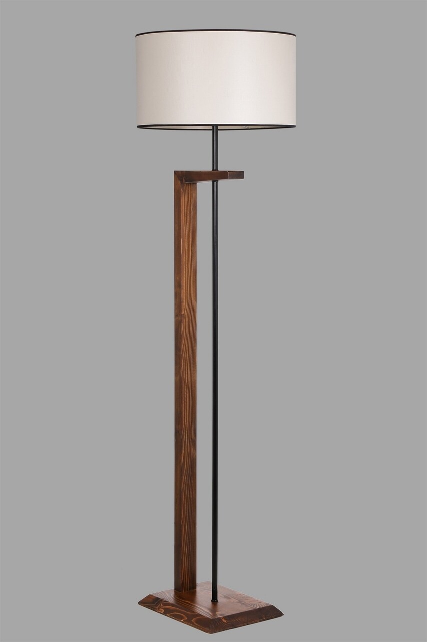 Lampadar, Luin, 8276-4, E27, 60 W, metal/lemn/textil - 1 | YEO