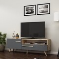 Comoda TV, Olivia, Zera, 150 x 50 x 35 cm, pal melaminat, stejar/antracit