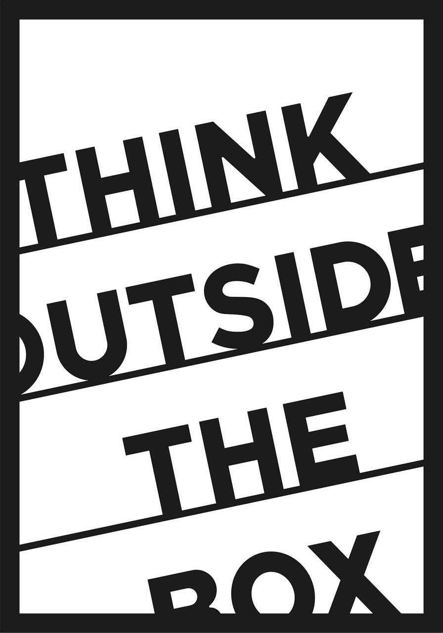 Decoratiune de perete, Think Outside The Box, Metal, Dimensiune: 35 x 50 cm, Negru - 1 | YEO