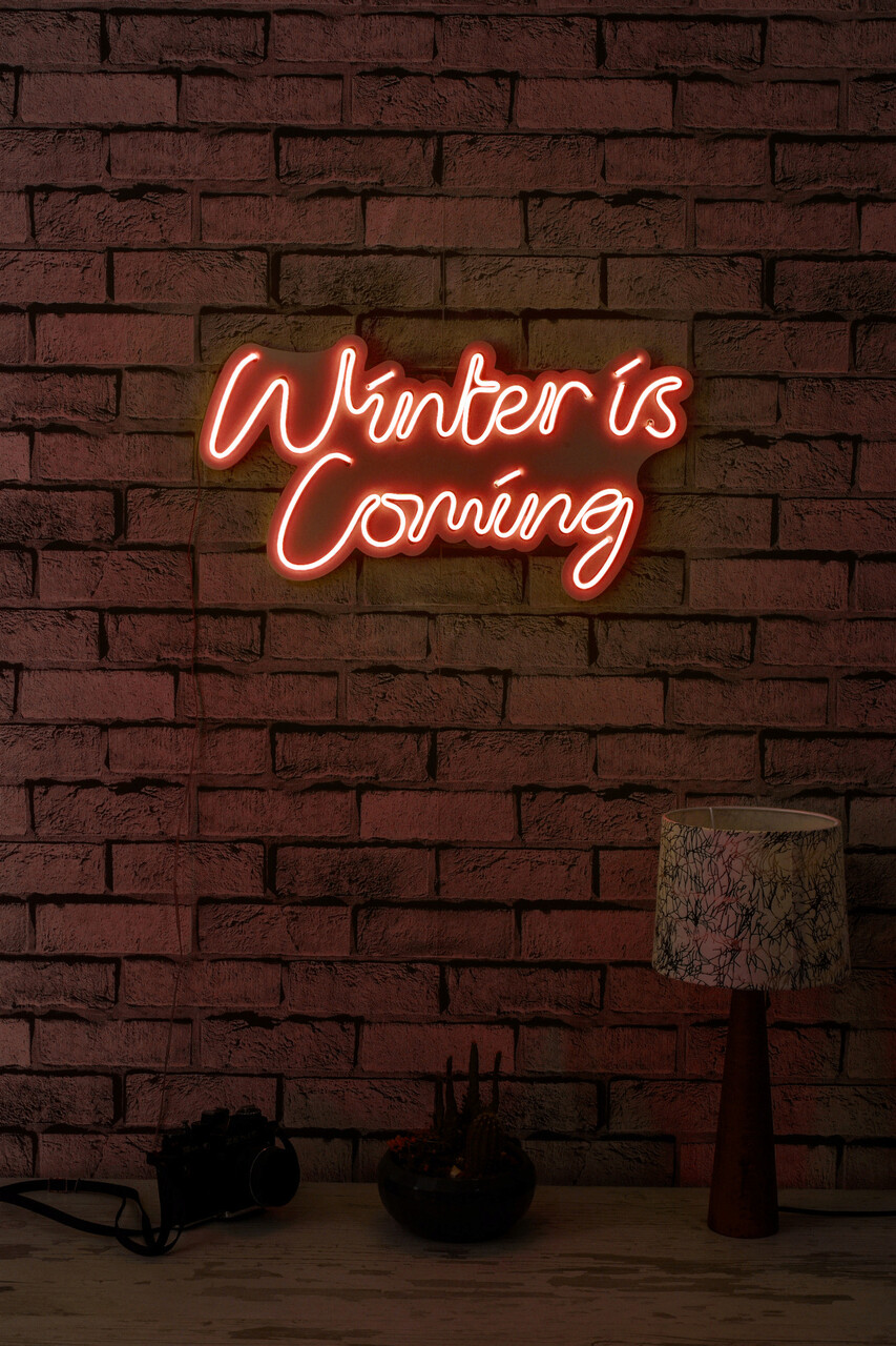 Decoratiune luminoasa LED, Winter is Coming, Benzi flexibile de neon, DC 12 V, Rosu - 1 | YEO