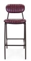 Scaun de bar Debbie, Bizzotto, 44 x 51 x 100 cm, otel/piele ecologica, bordo