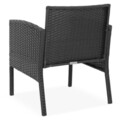 Set mobilier pentru gradina/terasa, 4 piese, Laredo, otel, negru/gri