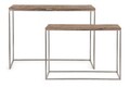 Set 2 console Rafter, Bizzotto, 110 x 35 x 83 cm, otel/lemn reciclat