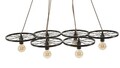 Lustra  Industrial Circle, Mauro Ferretti, 6 x E27, 20W, 110x60x6 cm, fier