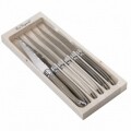 Set 6 cutite pentru friptura asortate, Amefa, Lou Laguiole, inox, ABS, argintiu/maro