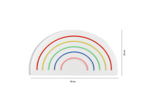 Decoratiune luminoasa LED, Rainbow, Benzi flexibile de neon, DC 12 V, Multicolor