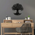 Decoratiune de perete, Monumental Tree, Metal, Dimensiune: 67 x 68 cm, Negru