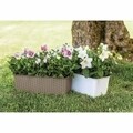 Jardiniera Rattan 30 cm, plastic, moka