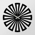 Ceas de perete, Enzoclock - S003, metal, 48 x 48 cm, negru