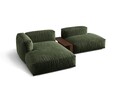 Coltar modular stanga 2 locuri, Martina-120, Micadoni Home, 285x176x75 cm, catifea, verde