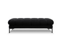 Bancheta 2 locuri, Mamaia, Micadoni Home, BL, 62x133x41 cm, catifea, negru