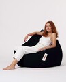 Fotoliu puf, Bean Bag, Ferndale Premium XXL, 115 x 130 cm, poliester impermeabil, negru