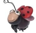 Agatatoare pentru ghivece Ladybug, 11x6x9 cm, poliston, multicolor