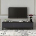 Comoda TV, Inarch, Imaj, 180 x 45.2 x 35 cm, pal melaminat, antracit