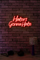 Decoratiune luminoasa LED, Haters Gonna Hate, Benzi flexibile de neon, DC 12 V, Rosu