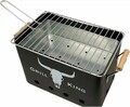 Gratar dreptunghiular Grill King, 32x20x20 cm, zinc, negru