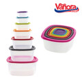 Set 7 caserole patrate Vanora, plastic, multicolor