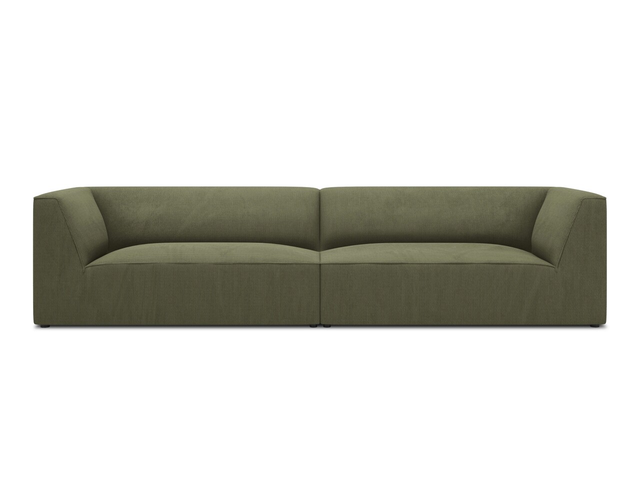 Canapea 4 locuri, Ruby, Micadoni Home, BL, 302x93x69 cm, velur, verde