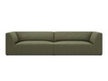 Canapea 4 locuri, Ruby, Micadoni Home, BL, 302x93x69 cm, velur, verde