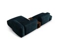 Coltar modular dreapta 2 locuri, Martina-120, Micadoni Home, 285x176x75 cm, catifea, petrol inchis