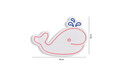 Decoratiune luminoasa LED, Baby Whale, Benzi flexibile de neon, DC 12 V, Roz / Albastru