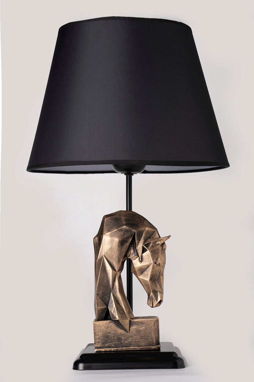 Lampa de masa, Hmy Design, 687HMY1513, Metal, Antiquat / Negru