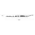 Decoratiune de perete, Montreal Skyline, Metal, Dimensiune: 120 x 0,15 x 9 cm, Negru