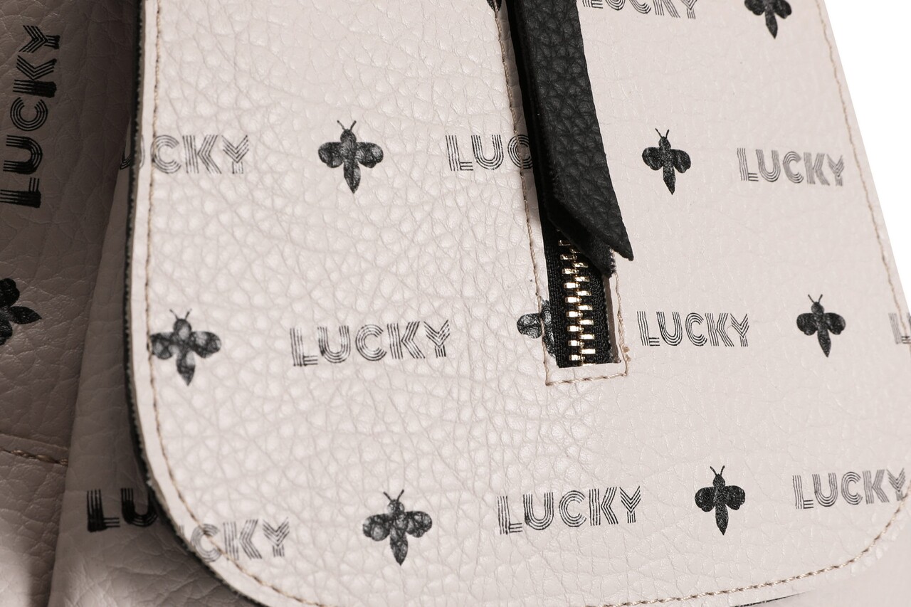 Rucsac, Lucky Bees, 945 White, piele ecologica, alb - 2 | YEO