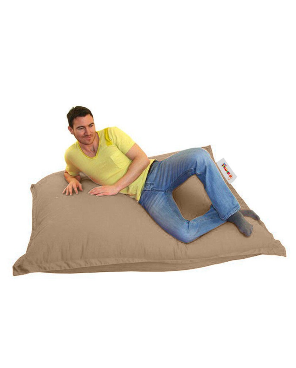 Fotoliu puf, Bean Bag, Ferndale, 100 x 100 cm, poliester impermeabil, bej nurca - 2 | YEO