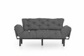 Canapea extensibila Nitta Triple, Futon, 3 locuri, 225x70 cm, metal, gri