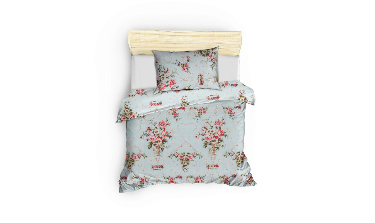 Lenjerie de pat pentru o persoana, Alanur - Mint, Eponj Home, 65% bumbac/35% poliester - 1 | YEO