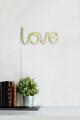 Decoratiune luminoasa LED, Love, Benzi flexibile de neon, DC 12 V, Galben