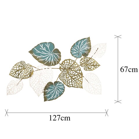 Decoratiune de perete, Horou, Metal, Dimensiune: 127 x 67 x 7 cm, Multicolor