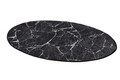 Covoras de baie, Chilai, Marble DJT, 80x120 cm, Catifea, Negru / Bleumarin / Alb