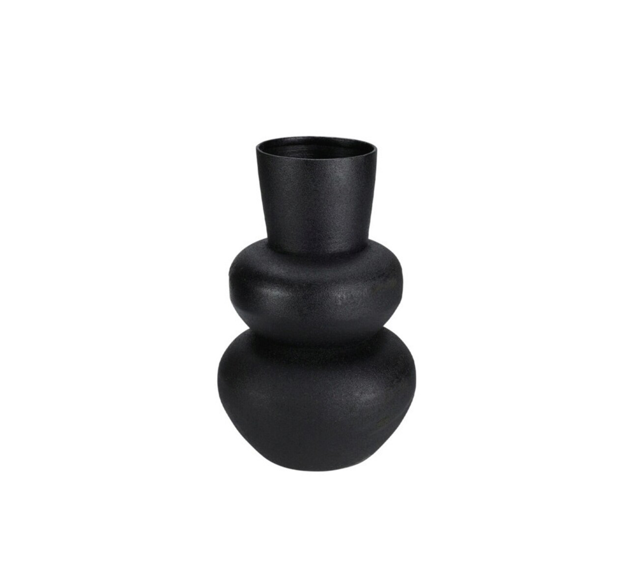 Vaza decorativa Shape v3, 11x11x17 cm, fier, negru