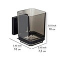 Suport pentru periute si pasta de dinti Quadro Black, Wenko, 7.5x10x10 cm, inox/ABS/polistiren, negru