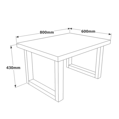 Masuta de cafea, Locelso, MN02, 80x43x60 cm, Nuc / Antracit