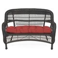 Set mobilier pentru gradina/terasa, 4 piese, Barbara, otel, maro/grena