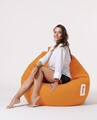 Fotoliu puf, Bean Bag, Ferndale Premium XXL, 115 x 130 cm, poliester impermeabil, portocaliu