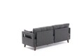 Canapea extensibila Comfort, Balcab Home, 3 locuri, 205x80x80 cm, lemn, antracit