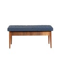 Bancheta Vina 1048-1, Dark Blue, Walnut, Vella, 110x40x51 cm