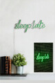 Decoratiune luminoasa LED, Sleep Late, Benzi flexibile de neon, DC 12 V, Verde