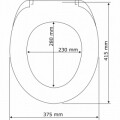 Capac de toaleta cu sistem automat de coborare Hawaii, Wenko, 44.5 x 37.5 cm, duroplast/acrilic, multicolor