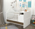 Patut pentru copii Baby Nest, Tera Home, Lora, PAL, Alb/Maro