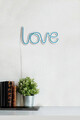 Decoratiune luminoasa LED, Love, Benzi flexibile de neon, DC 12 V, Albastru