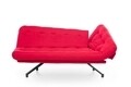 Canapea extensibila Coxy, Futon, 3 locuri, 110x200 cm, metal, rosu