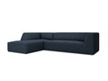 Coltar stanga 4 locuri, Ruby, Micadoni Home, BL, 273x180x69 cm, poliester, albastru navy