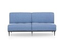 Canapea extensibila Anton Sofabed, Futon, 3 locuri, 190x130 cm, metal, albastru grizzled