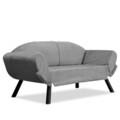 Canapea extensibila Genzo, Futon, 2 locuri, 177x81x87 cm, metal, gri